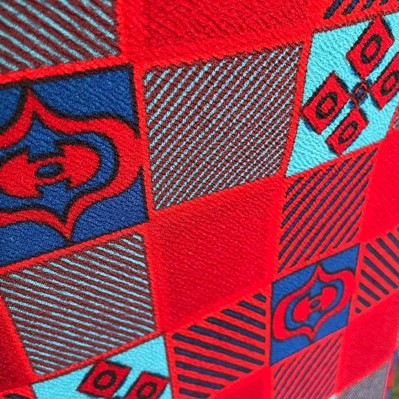 LuLaRoe Straight MIdi Skirt, Red Blue | 3X - Picture 7 of 9